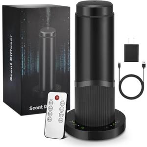 Waterless Scent Essential Oil Diffuser for Hotel,Whole House,Large Room, OfficeHome200ML Large Capacity, Covering 1500 Square feet (Black) (Black-PP)