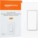 Amazon Basics Smart Light Switch, 3-Way, Works with Alexa Only, Voice Control, 2.4 GHz Wi-Fi, No Hub Required, White