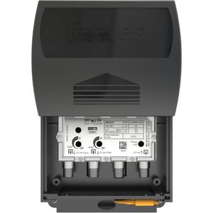 Televes 560483 TForce Mast Preamplifier  Dual Input, Combines Two Antennas, Automatic Gain Control, Full Band VHF/UHF, Built-in 5G/FM Filtering, Made in Spain
