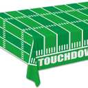 Gatherfun Football Theme Party Disposable Tablecloth Plastic Touchdown Table Cover for Birthday Football Party Games Decoration 54 X 108Inch 3 Pack