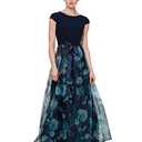 S.L. Fashions womens Sleeveless Bead Waist Maxi Special Occasion Dress, Navymulti, 16 US