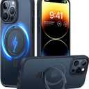 TORRAS Magnetic Ostand for iPhone 14 Pro Max Case [Compatible with Magsafe] with Stand, [Military Grade Drop Protection] Shockproof Translucent Back Slim Protective Phone Case (2022), Black