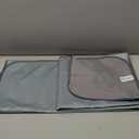 Blissful Diary Baby Splat Mat for Under High Chair, 50.4 x 50.4 Inch Wipeable Splash Mat, Waterproof and Washable, Anti-Slip Floor Protector, Silver Mist