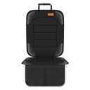 Siivton Car Seat Protector for Child Car Seat,Waterproof Car Seat Cover for Leather and Fabric Seats, 2 Mesh Pockets, Non-Slip Bottom,Thick Padding Cushion (One Pack, Black)