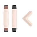 2pcs Rotatable Eyeliner Stamp Set - Quick Shaping Tool with Left/Right Eye Marked, Smudge-Proof & Long-Lasting, Ready to Use, Flawless Winged Eyeliner for Beginners & Makeup Enthusiasts, Black & Brown