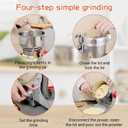 BI-DTOOL Electric Grain Mill Grinder 800g Stainless Steel Pulverizer 36000r/min High-speed Grain Mill 1800W Dry Material Grinding Machine 270 swingable Superfine powder for Home and Commercial