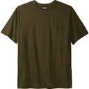 KingSize Men's Big & Tall Shrink-Less Lightweight Pocket Crewneck T-Shirt 3XL