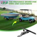 10L0L Golf Cart Trailer Hitch Fit for Club Car DS 1982-up Models Fits on Backseat Footrest Compatible with Cargo Boxes, black