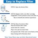 25 Stage Shower Filter Replacement Cartridge, 2 Pack Universal Cartridges for Hard Water Removes Chlorine, Heavy Metals, Iron & Sediments, Fit Any Similar Design Shower Water Filter