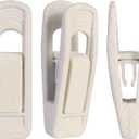 Trgowaul Velvet Hangers - Strong Finger Clips for Thin Pants (20pc, Beige)