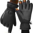 GXCROR Waterproof Ski Gloves for Men Women - Winter Warm Touchscreen Gloves for Cold Weather, Windproof for Snowboarding, Cycling & Outdoor Work, M