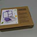 BABHAMNESS Stainless Steel Bento Lunch Box for Kids Adults, 3 Compartments Metal Bento Box with Transparent Lid & Silicone Container for Kids,Dishwasher-Safe,School & Travel,BPA-Free(Purple)