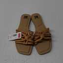 SM New York Tan Sandals with Woven Straps,  Size 10, Brown