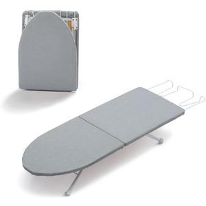 Small Ironing Board Tabletop with Iron Rest, Foldable Mini Iron Board with Cotton Cover, RAINHOL Folding Portable Travel Ironing Table for Spacing Saving 32"x12"