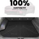 LASFIT Cargo Mat for Kia EV6 2024 2023 2022, All Weather TPE Custom Fit Easy Clean Car Trunk Mat for Kia EV6 2022-2024 Cargo Liner, Black