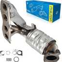 PHILTOP Front Catalytic Converter Compatible with 2002-2006 Camry/Solara 2.4L - Replace# OE 16384, 641518, 40587 Direct-Fit Stainless Steel (EPA Compliant)