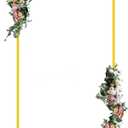 Wedding Arch, 6.6 FT x 3.3 FT Square Backdrop Stand for Ceremony, Gold Metal Arch Backdrop Stand for Parties, Balloon Arch Stand Backdrop for Anniversary, Birthday, Bridal, Baby Shower, Decoration, 3.3x6.6 FT