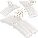 Padded Clothing Fabric Hangers for Women Clothing - Set of 12 Premium Hangers for Closet, Bride Hanger for Wedding Dress, Sweater - Ivory