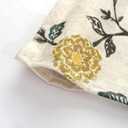 Watercolor Colorful Flowers Linen Valance for Windows, Farmhouse Floral Printed Light Filtering Rod Pocket Small Curtains Valance for Kitchen Cafe Bathroom 54" x 18" Green/Mustard/Blue