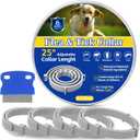 Flea & Tick Collar for Dogs 4 Pack - 8 Months Long-Lasting Protection and Prevention, Waterproof Dog Flea and Tick Collar, Adjustable for Small Medium and Large Dogs (25", Blue)