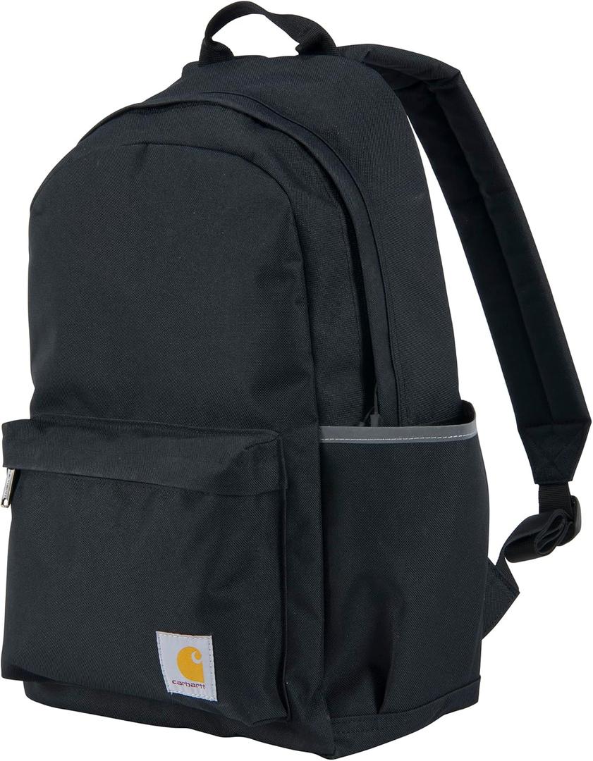 Carhartt 21L Classic Laptop Backpack, Water-Resistant Pack W/ 15" Laptop Sleeve and Organizational Compartments, Black (One Size)