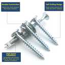 4 x 60PCS #8 Self-Drilling Drywall Anchors and Screws Kit, Heavy Duty Wall Anchors for Drywall, 30pcs 1/2 * 1-1/4 Anchors & 30pcs #8 * 1-3/8 Screws, Drywall Anchor Kit, 75LB Hanging and Mounting