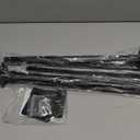 Matte Black Shower Curtain Rod 31-79 inches with Holders, Stainless Steel Shower Rod & Tension Rod, Adjustable Tension Shower Curtain Rod for Bathroom, Windows, Closet