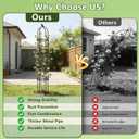 Obelisk Trellis for Garden Plants Climbing: 6ft Rustproof Metal Pipe with Plastic Coated - Potted Plant Climber Support for Outdoor Indoor Grape Vines Vegetable Fruits Flowers (1PC)