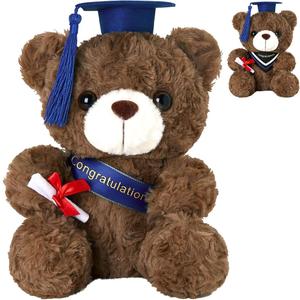 Quimoy Graduation Bear 2026, 9 Inch Teddy Bear Graduation Stuffed Animal Gifts for Grils Boys, Class of 2026 Graduations Gifts for High School College Gift, End of Year Students Gifts