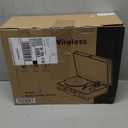 Vinyl Record Player Bluetooth Turntable 3-Speed Suitcase Portable Vintage Belt-Driven Record Player with Built-in Speakers RCA Line Out AUX in Headphone Jack Dark Hunter Green