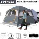 UNP SUV Tent for Camping, 6-Person SUV Tailgate Tent - Easy Set Up with Rainfly, 10'x9'x78in(H)