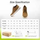 OrthoComfoot Men's Orthopedic Leather Ankle Boots: Comfortable Casual Arch Support Plantar Fasciitis Walking Shoes, Orthotic Flat Feet Tennis Work Sneakers for Foot and Heel Pain Relief (9.5, W2-brown)