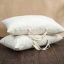 2 Pack 100% Cotton 20"x 36" Canvas Travel Pillow Storage Bag with Handles for Home Travel White Beddings Comforters Blankets Saree Linens Organizer Thick Soft Breathable Closet Organizer Bag