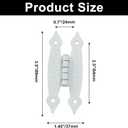 Murtenze 12 Pack 3.5 Inch White Antique H Hinges Cold Rolled Steel Cabinet Hinge Flat Hinges Flush Mount Door Hinges Decorative Hinges for Cabinet Drawer Jewelry Box