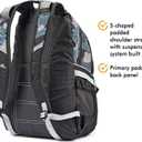 High Sierra Loop Backpack, Travel, or Work Bookbag with tablet sleeve, One Size, Graffiti/Black/Ash