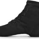 Canvas Jazz Dance Boots Ballet Dancing Sneakers for Adult Men Women (8.5/41Black