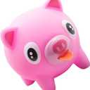 Adorable Screaming Latex Desk Teenagers Toy Play Decompression Animal Toy Toystongue Pig Children Ball Interesting Kids Games Piggy Adults Fun Pressure (10x9cm, Pink)