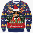 BesserBay Unisex Kids Ugly Christmas Sweater 3D Graphic Funny Long Sleeve Holiday Pullover Sweatshirt 4-14 Years