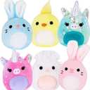 ArtCreativity Mini Plush Animal Toys  Set of 6 Soft Stuffed Animals for Kids in Pastel Colors  Bunny, Lamb, Chick & Unicorn Designs  Small Plush Toys for Goodie Bags, Party Favors & Gifts