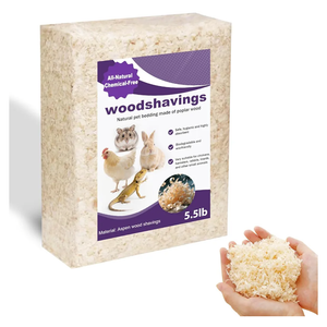 Natural Aspen Shavings Pet Bedding 5.5 Lb, Low-Dust & Chemical-Free, Ultra-Absorbent Cage Litter for Hamsters, Rabbits, Gerbils & Small Animals, Biodegradable Wood Shavings