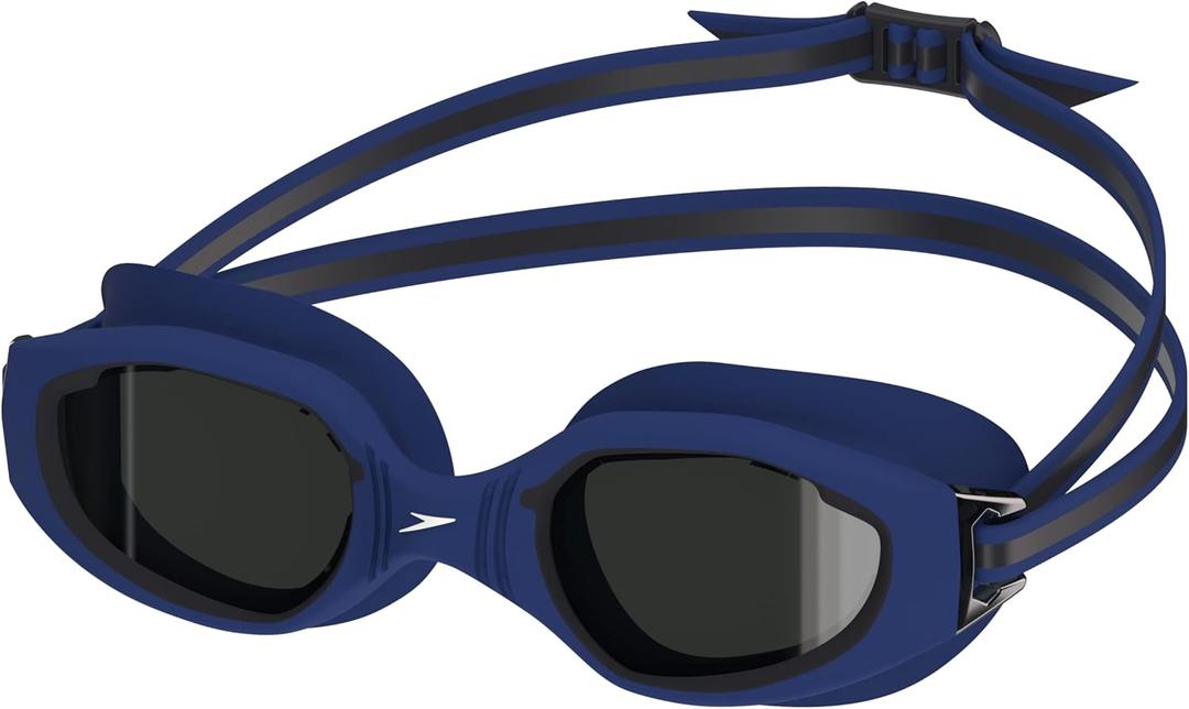 Speedo Unisex-Adult Swim Goggles Hydro Comfort (One Size, Mirrored Sodalite Blue/Silver Smoke)
