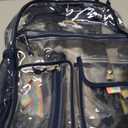 Lanola Clear Backpack, Heavy Duty Waterproof Transparent Bookbag PVC school Backpacks for Women Girls - Dark Blue