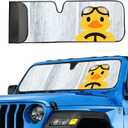 Windshield Sun Shade Fit for Jeep Wrangler TJ JK JL &Gladiator JT 2/4 Door Funny Duck Window Sunshade for UV Rays & Heat Protection Funny Windshield Cover for Wrangler & Gladiator