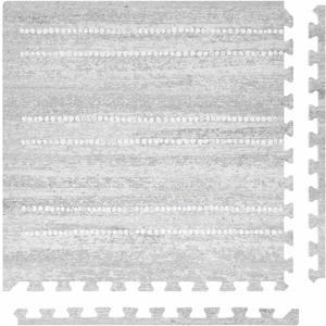 Baby Play Mat  4x6 Dove Aspen  Set of 6 Tiles  Cushioned EVA Foam Play Mat for Floor, Soft Interlocking Baby Crawling Mats for Hard Floors