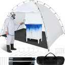 10x6x6.6ft Portable Paint Booth Tent, Extra Large Spray Paint Tent with Wire Hangers, Cup Hooks, Built-in Floor, Mesh Screen for Furniture DIY Hobby Tool, Spray Paint Shelter, Small Items