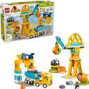 LEGO DUPLO Town 3 in 1 Construction Site and Vehicles Toys for Toddlers - Pretend Play Set for Boys & Girls, Ages 3+ - Building Blocks for Fine Motor Skills Practice - Gift for Birthdays - 10476