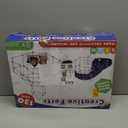 Tiny Land Fort Building Kit Creative Fort Indoor Outdoor for 5,6,7,8 Years Old Boys and Girls STEM Building Toys with Storage Bag DIY Castles Tunnels with 86 Rods and 44 Balls (130PCS, Red-bule)