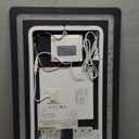 LED Bathroom Mirror, 16 x 24 Inch Anti-Fog Bathroom Mirror with Lights, Stepless Dimmable Lighted Bathroom Mirrors for Wall, Rectangle Bathroom Vanity Mirror with Front and Backlight, Vertically Only