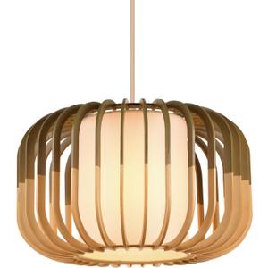 Arturesthome Wood Pendant Lights, Wicker Drum Chandelier Boho Pendant Light Basket Lighting Fixture Natural Woven Hanging Lamp for Kitchen Island Dining Room Entryway (15.7in x 11in)