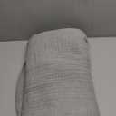 100% Cotton Muslin Queen Blanket (90" x 90") – A Luxuriously Soft, 4-Layer Lightweight and Breathable Gauze Blanket, Perfect for Year-Round use on beds, couches (Grey, Queen)